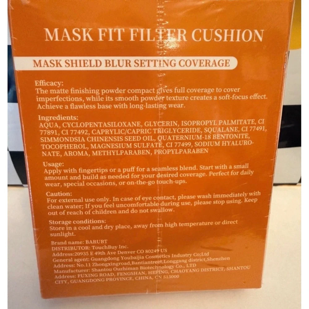 BARUBT Mask Fit Filter Cushion Foundation 27c Cool Beige Matte Full Coverage 18g